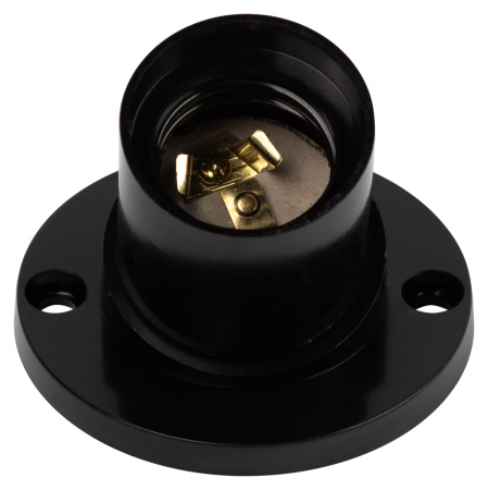 купить Патрон накладной E27 карболит черный ЭРА наклонный в Сыктывкаре Патрон накладной E27 карболит черный ЭРА наклонный