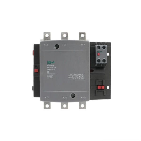 Контактор 115А 220В 1НО 1НЗ КМ-102 DEKraft