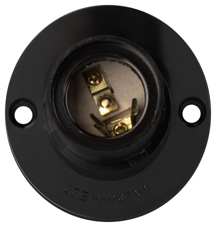 купить Патрон накладной E27 карболит черный ЭРА наклонный в Сыктывкаре Патрон накладной E27 карболит черный ЭРА наклонный