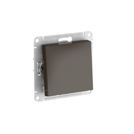 Атлас мокко выключатель кнопочный 1кл скрытая 10А IP20 быстрозажим.клем.  