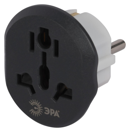 Переходник 16А серый круглый ЭРА аналог 3802462