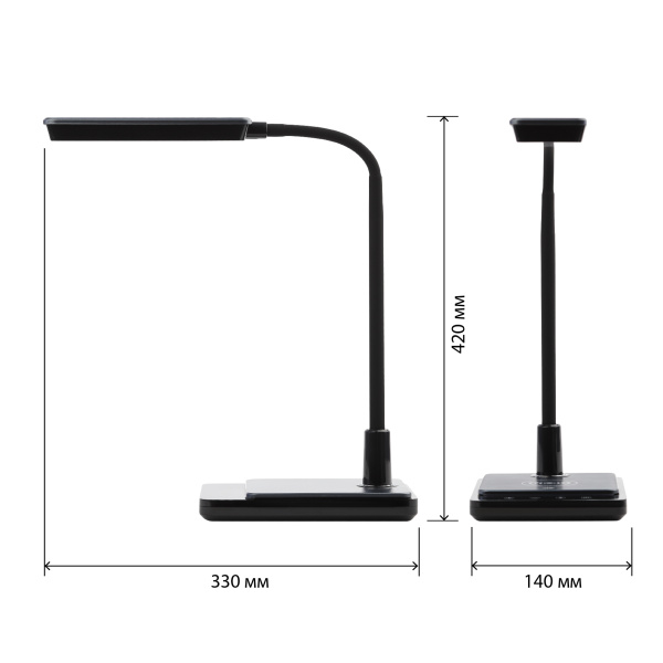 купить Светильник настольный свд 10Вт 3000-6500К 800лм черный подставка диммер сенсор ЭРА в Сыктывкаре Светильник настольный свд 10Вт 3000-6500К 800лм черный подставка диммер сенсор ЭРА