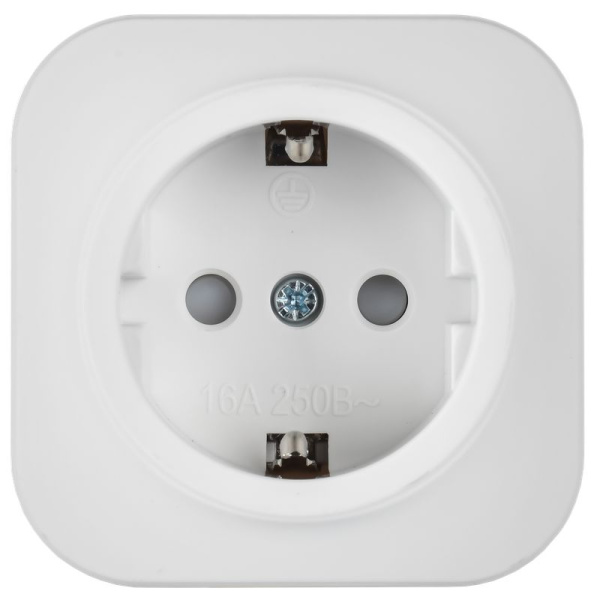 купить Глори белый розетка открытая 1-мест заземление шторки IP20  в Сыктывкаре Глори белый розетка открытая 1-мест заземление шторки IP20