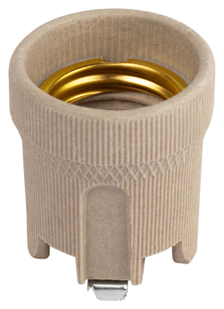 купить Патрон подвесной E27 керамика белый ЭРА с держателем в Сыктывкаре Патрон подвесной E27 керамика белый ЭРА с держателем