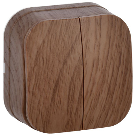 купить Глори дуб выключатель 2кл открытая 10А IP20   в Сыктывкаре Глори дуб выключатель 2кл открытая 10А IP20