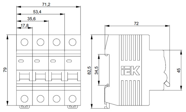 Автомат 4Р 32А C 4,5кА ВА47-29 IEK