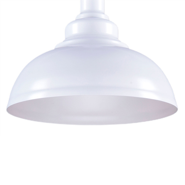 Светильник подвесной (люстра) 1*60Вт E27 белый полусфера Амальгама