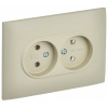 Сканди бежевый розетка скрытая 2-мест IP20 