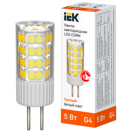 купить Лампа капсула свд 12В G4 5Вт 3000К 475лм IEK в Сыктывкаре Лампа капсула свд 12В G4 5Вт 3000К 475лм IEK