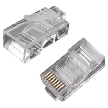 Разъем Jack компьютерный RJ45 8(8) Cat5e прозрачный 