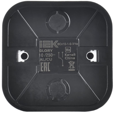 купить Глори черный переключатель 1кл открытая 10А IP20  в Сыктывкаре Глори черный переключатель 1кл открытая 10А IP20