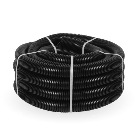 купить Труба гофра 50мм ПНД легкая 15м ПРОМРУКАВ черный с протяжкой HF в Сыктывкаре Труба гофра 50мм ПНД легкая 15м ПРОМРУКАВ черный с протяжкой HF