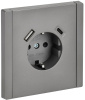 купить Фортепиано сталь розетка скрытая 1-мест заземление шторки USB IP20 18Вт в Сыктывкаре Фортепиано сталь розетка скрытая 1-мест заземление шторки USB IP20 18Вт