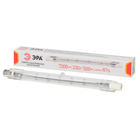Лампа галоген R7s 500Вт 118мм 3000К 7200лм ЭРА 