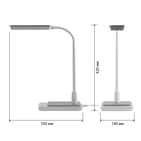 купить Светильник настольный свд 10Вт 3000-6500К 800лм белый/серебро подставка диммер сенсор ЭРА в Сыктывкаре Светильник настольный свд 10Вт 3000-6500К 800лм белый/серебро подставка диммер сенсор ЭРА