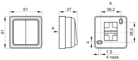 купить Октава выключатель открытая дуб 2кл 10А IP20  в Сыктывкаре Октава выключатель открытая дуб 2кл 10А IP20