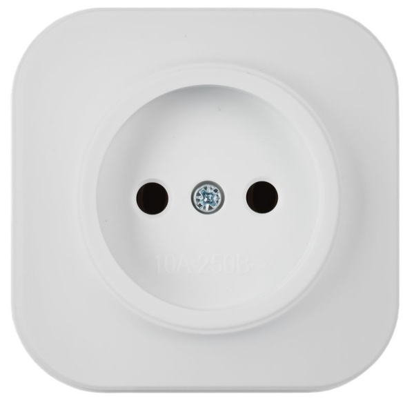 купить Глори белый розетка открытая 1-мест IP20  в Сыктывкаре Глори белый розетка открытая 1-мест IP20