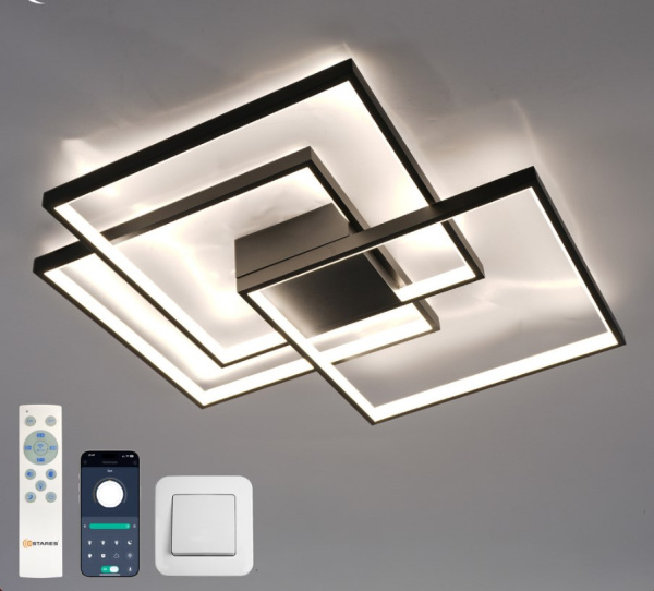 Светильник потолочный (люстра) 10*60Вт E27 черный/золото