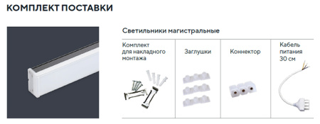 Светильник LED лин. магист. 1010 40Вт 4000К 1200мм черн. IEK