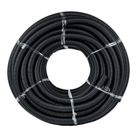 купить Труба гофра 32мм ПНД легкая 50м EKF черный с протяжкой  в Сыктывкаре Труба гофра 32мм ПНД легкая 50м EKF черный с протяжкой