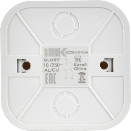 купить Глори белый выключатель 2кл открытая 10А IP20   в Сыктывкаре Глори белый выключатель 2кл открытая 10А IP20