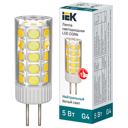 купить Лампа капсула свд 12В G4 5Вт 4000К 475лм IEK в Сыктывкаре Лампа капсула свд 12В G4 5Вт 4000К 475лм IEK