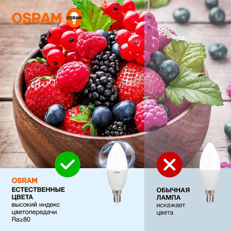 купить Лампа свеча свд Е14 10Вт 6500К 800лм B37 матовая Osram LED Value в Сыктывкаре Лампа свеча свд Е14 10Вт 6500К 800лм B37 матовая Osram LED Value