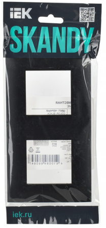 купить SKANDY Рамка 2-мест. SK-F02Bl черн. IEK в Сыктывкаре SKANDY Рамка 2-мест. SK-F02Bl черн. IEK