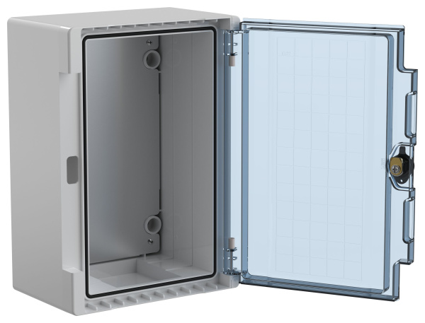 Корпус ЩМПп 350*250*150мм IP66 Пластик серый IEK прозр.дверь