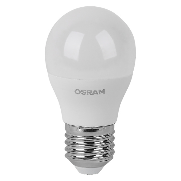 Лампа свд Е27 7Вт 3000К 560лм шар G45 матовая  Osram LED Value