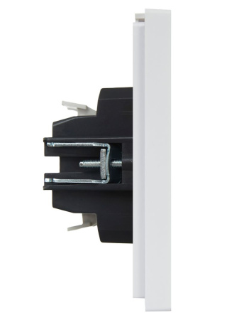 Фортепиано белый переключатель перекрестный 1кл скрытая 10А IP20 