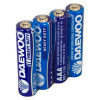 Батарейка AAA(мизинчик) солевая штучно Daewoo 