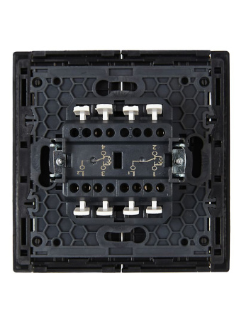 купить Фортепиано черный переключатель 2кл с подсветкой скрытая 10А IP20  в Сыктывкаре Фортепиано черный переключатель 2кл с подсветкой скрытая 10А IP20