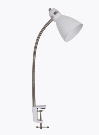 купить Светильник настольный 60Вт E27 белый струбцина Трансвит в Сыктывкаре Светильник настольный 60Вт E27 белый струбцина Трансвит