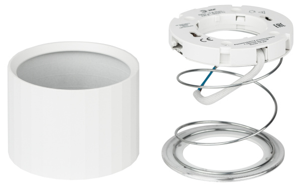 Светильник даунлайт 1*12Вт GX53 цилиндр белый накладной ЭРА 