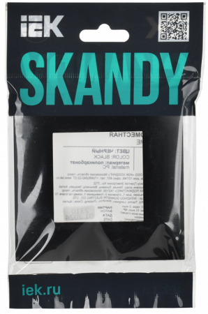 SKANDY Рамка 1-мест. SK-F01Bl черн. IEK