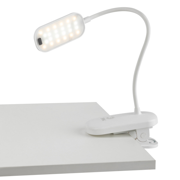 купить Светильник настольный свд 6Вт 3000-6500К лм белый прищепка диммер аккумулятор ЭРА управление жестом в Сыктывкаре Светильник настольный свд 6Вт 3000-6500К лм белый прищепка диммер аккумулятор ЭРА управление жестом