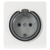 купить MIELE ROUND Розетка 1-ая с/з с/у, со шторками и крышкой 16А белая KRANZ в Сыктывкаре MIELE ROUND Розетка 1-ая с/з с/у, со шторками и крышкой 16А белая KRANZ