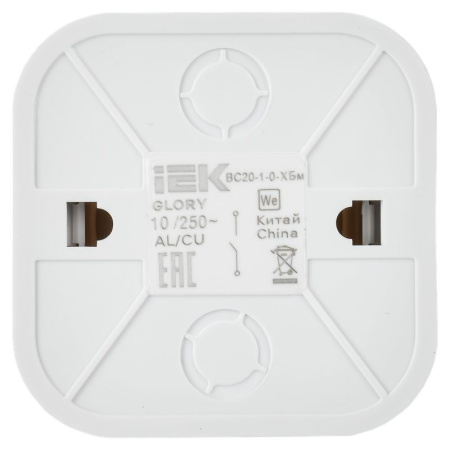 купить Глори белый выключатель кнопочный 1кл открытая 10А IP20  в Сыктывкаре Глори белый выключатель кнопочный 1кл открытая 10А IP20