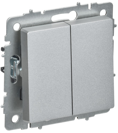 купить Брайт алюминий переключатель перекрестный 2кл скрытая 10А IP20  в Сыктывкаре Брайт алюминий переключатель перекрестный 2кл скрытая 10А IP20