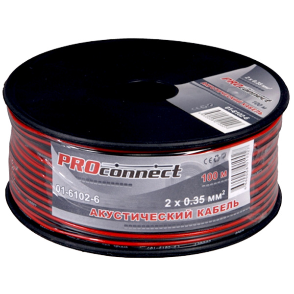 купить ШВП-М 2*0,35 провод акустический красно-черный /(100м) в Сыктывкаре ШВП-М 2*0,35 провод акустический красно-черный /(100м)