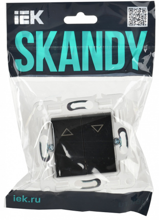 купить Сканди черный выключатель для жалюзи 2кл скрытая 10А IP20  в Сыктывкаре Сканди черный выключатель для жалюзи 2кл скрытая 10А IP20