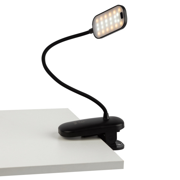 купить Светильник настольный свд 6Вт 3000-6500К лм черный прищепка диммер аккумулятор ЭРА управление жестом в Сыктывкаре Светильник настольный свд 6Вт 3000-6500К лм черный прищепка диммер аккумулятор ЭРА управление жестом