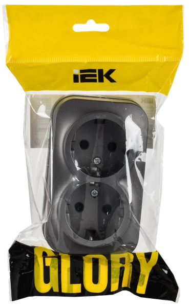 GLORY Роз. 2-я с з/к без з/ш о/у 16А РС22-3-ХСм сталь м. IEK