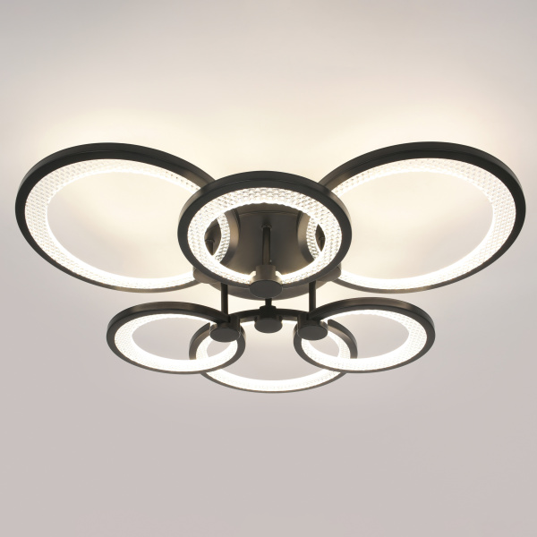 Светильник потолочный (люстра) свд 117Вт 3000К-6500К 9500лм черный пульт 