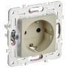 Сканди бежевый механизм розетки скрытая 1-мест заземление IP20 