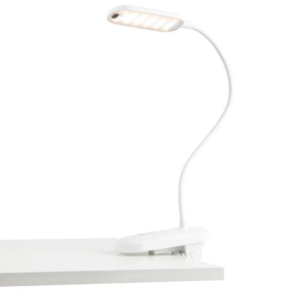 купить Светильник настольный свд 6Вт 3000-6500К лм белый прищепка диммер аккумулятор ЭРА управление жестом в Сыктывкаре Светильник настольный свд 6Вт 3000-6500К лм белый прищепка диммер аккумулятор ЭРА управление жестом