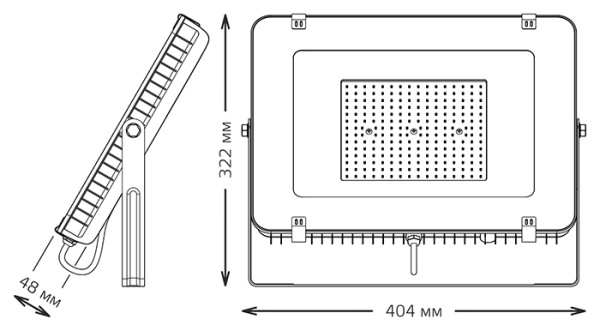 Прожектор свд 150Вт 6500К 18000лм графитовый IP65 110° Qplus Gauss 