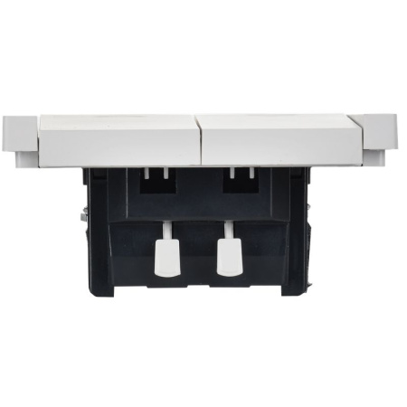 Фортепиано белый выключатель для жалюзи 2кл скрытая 10А IP20  