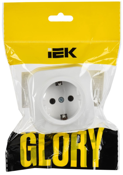 купить GLORY Роз. с з/к без з/ш о/у 16А РС20-3-ХБм бел. м. IEK в Сыктывкаре GLORY Роз. с з/к без з/ш о/у 16А РС20-3-ХБм бел. м. IEK